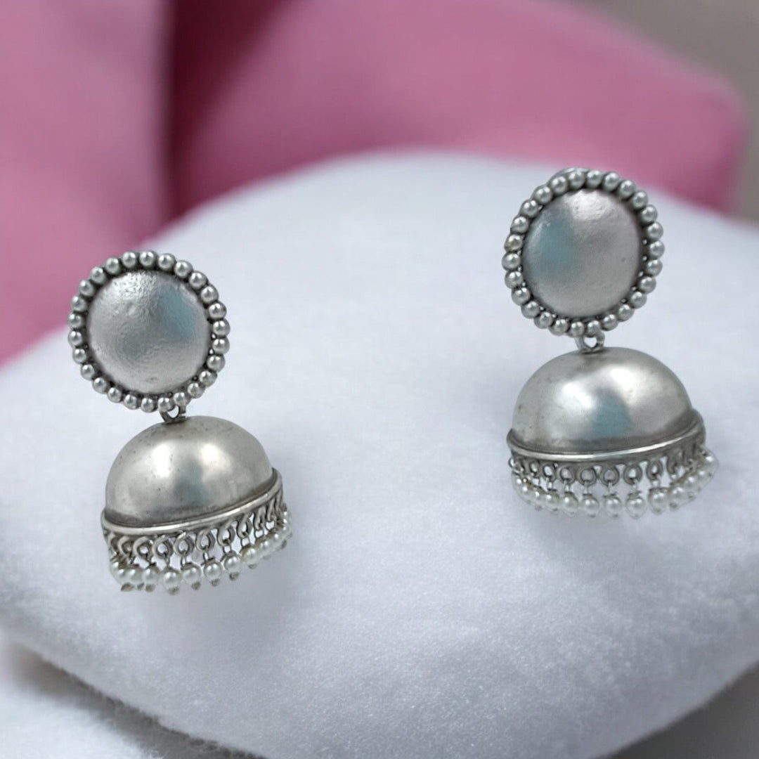 JIYANA SILVER OXIDISED EARRINGS