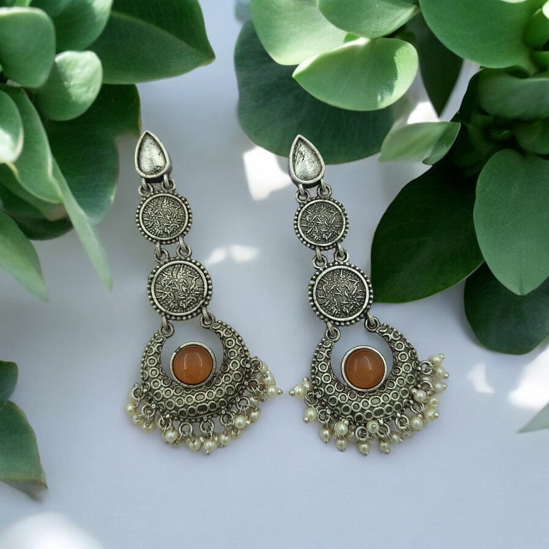 DIVYA SILVER REPLICA Dangler EARRINGS