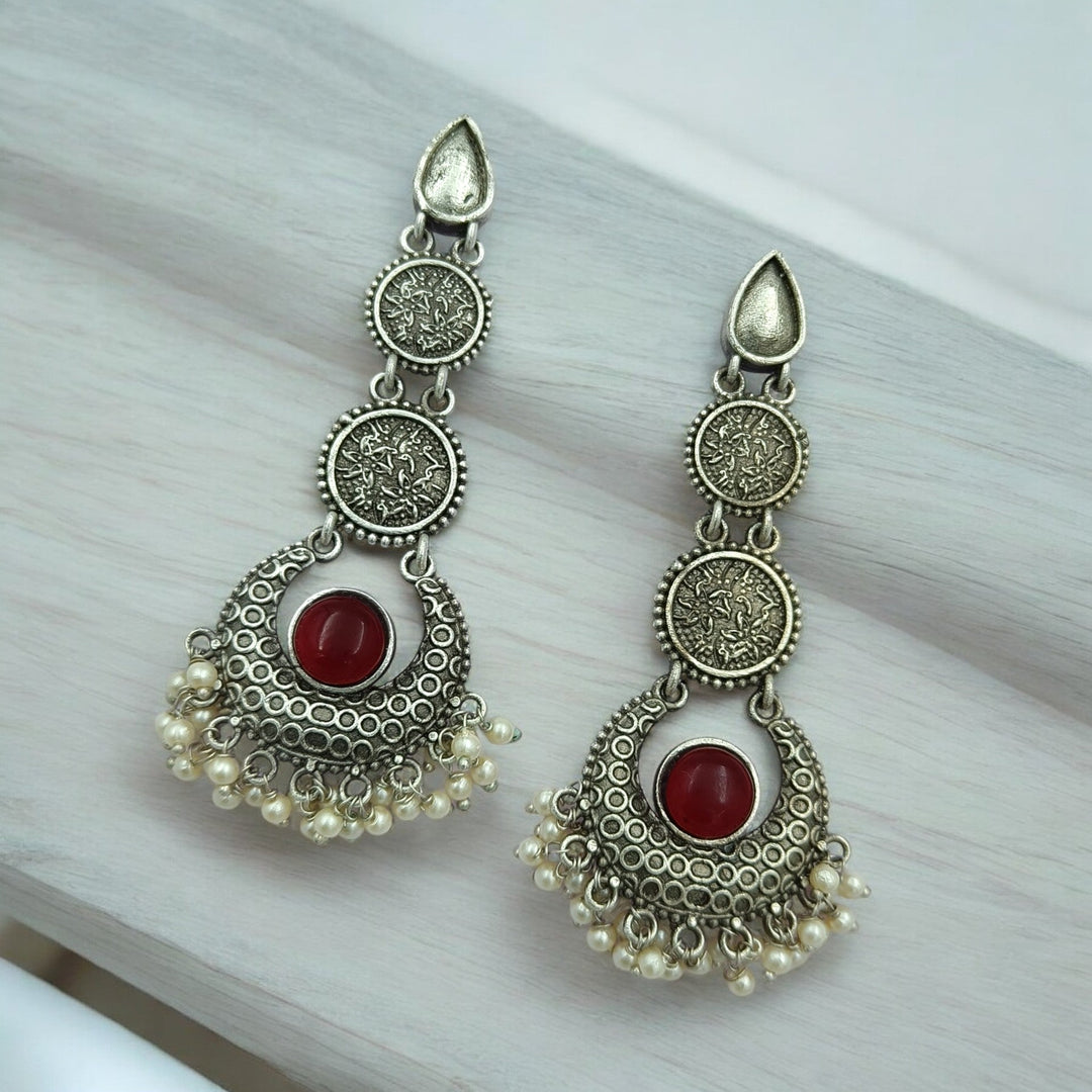 CLASSIC ELEGANT AABHA SILVER OXIDISED EARRINGS