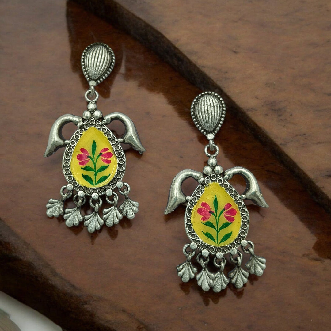 DIVYA SILVER REPLICA Dangler EARRINGS