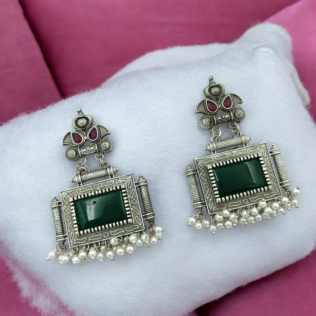 HRITIKA SILVER REPLICA Jhumki EARRINGS