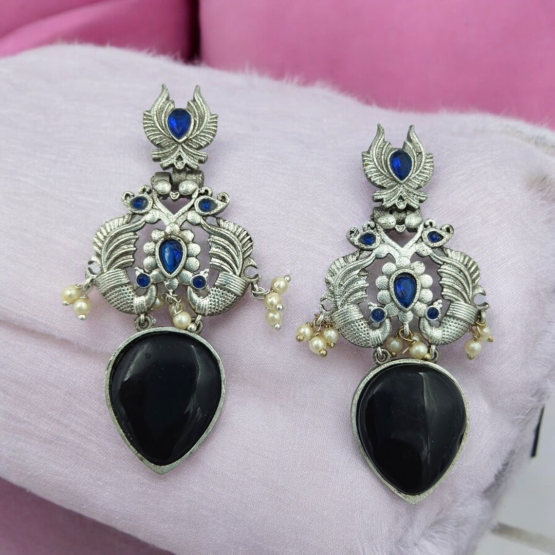 HRITIKA SILVER REPLICA Jhumki EARRINGS