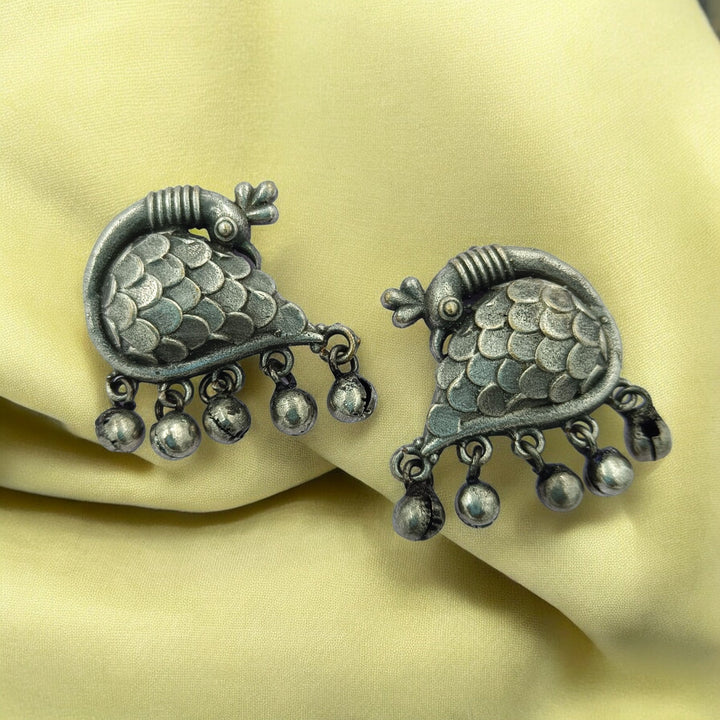 CLASSIC TIMELESS MORNI SILVER OXIDISED EARRINGS [product_variant]- TelaNaari