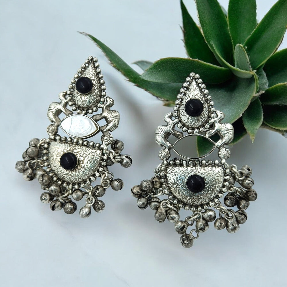 ELEGANT AARYA SILVER PLATED EARRINGS