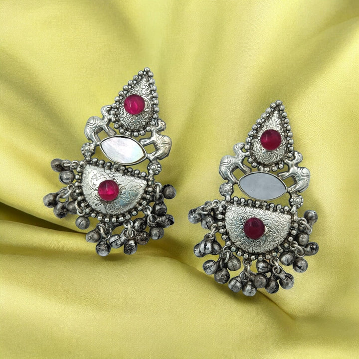 ELEGANT AARYA SILVER PLATED EARRINGS