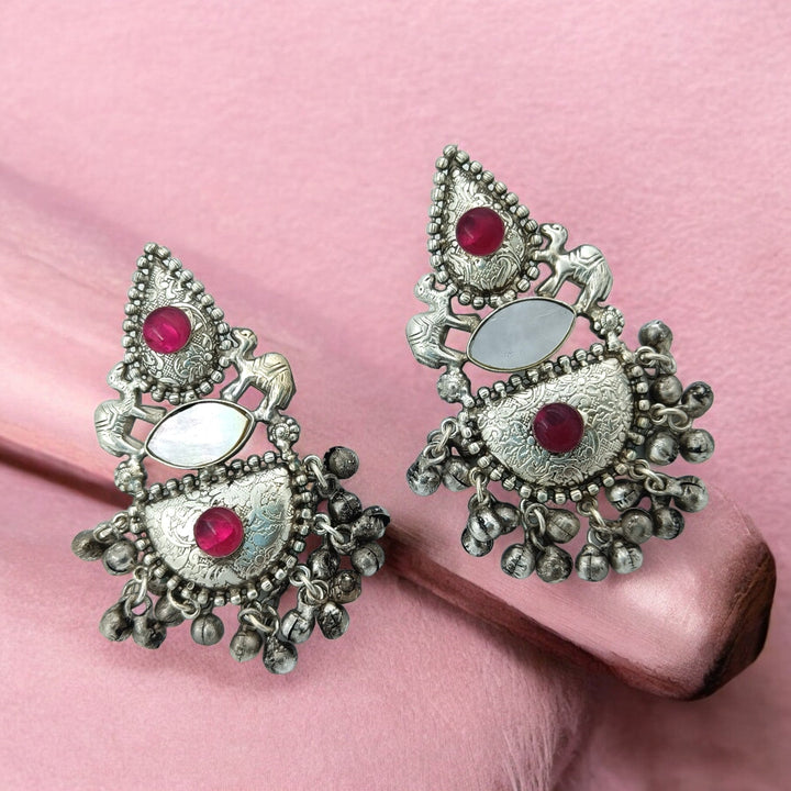 ELEGANT AARYA SILVER PLATED EARRINGS