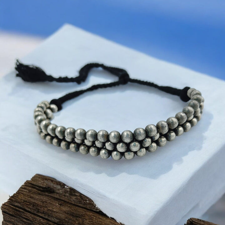 ELEGANT VINTAGE SHIVPRIYA SILVER OXIDISED NECKLACE CHOKER SET [product_variant]- TelaNaari