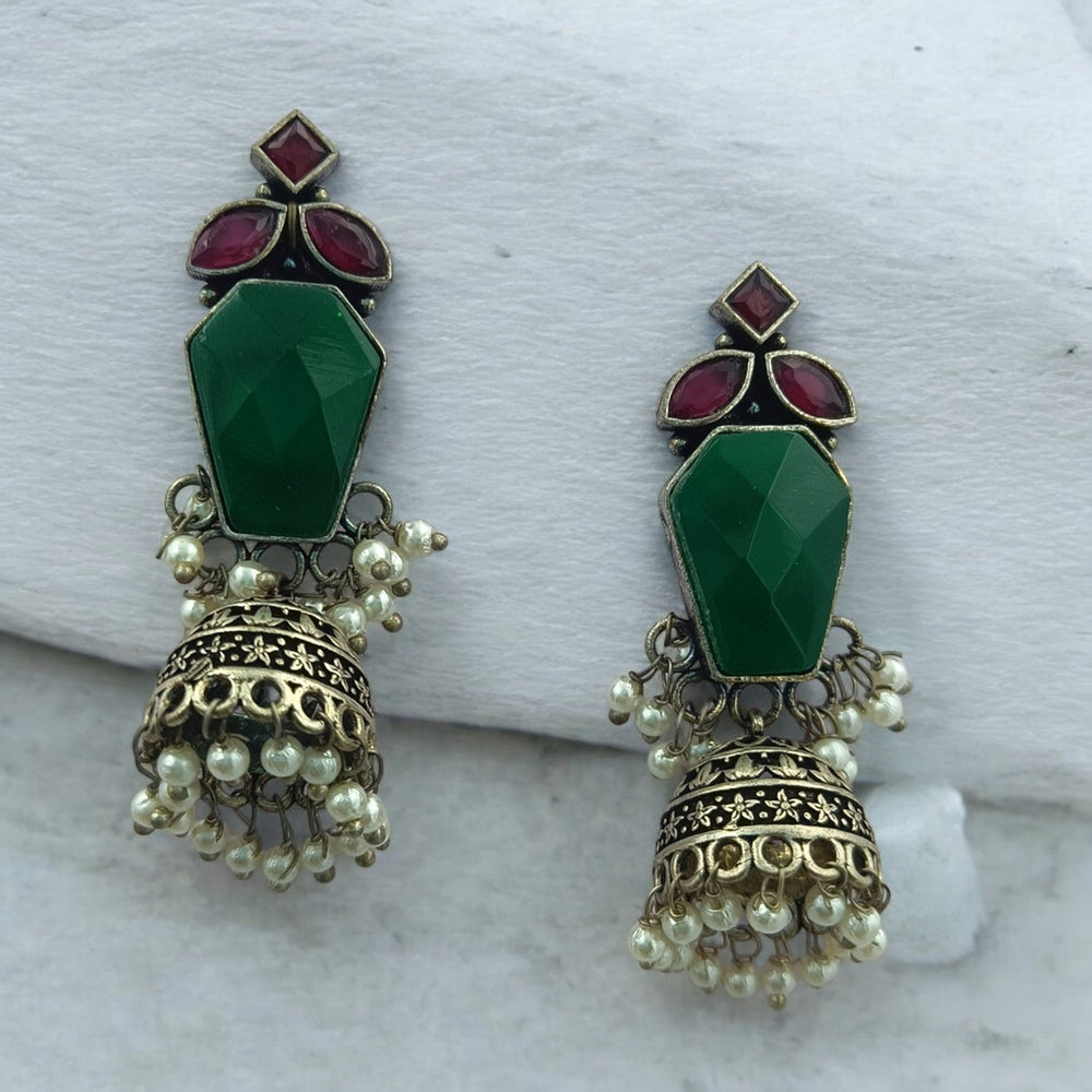 BHUVI SILVER REPLICA Jhumki EARRINGS