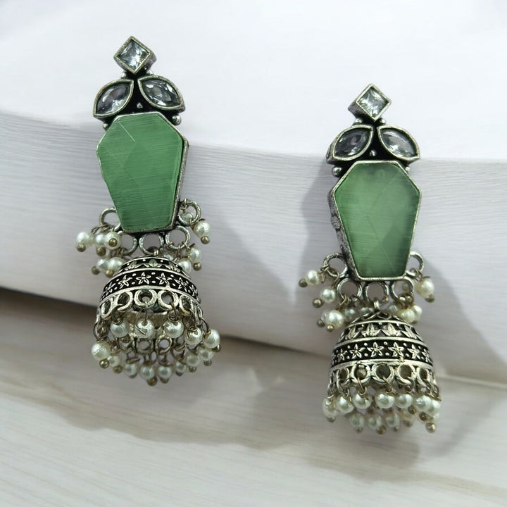 BHUVI SILVER REPLICA Jhumki EARRINGS