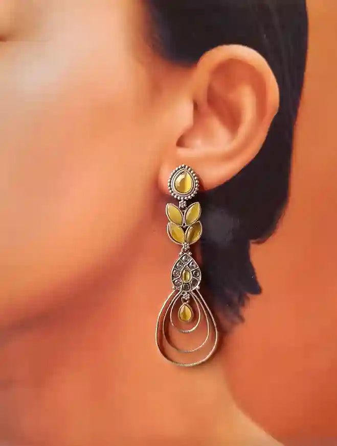 BINDI SILVER REPLICA Dangler EARRINGS