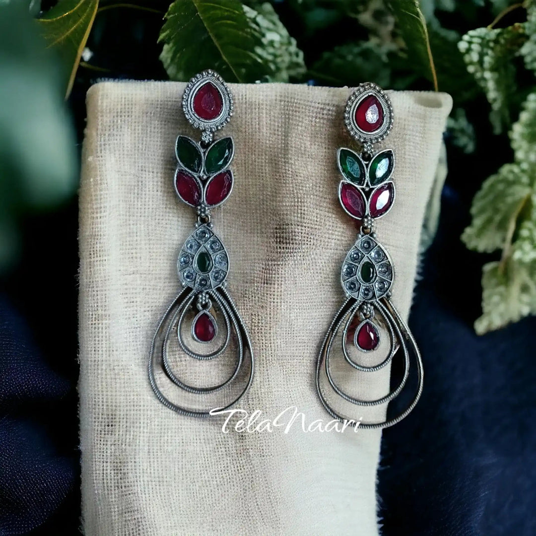 BINDI SILVER REPLICA Dangler EARRINGS