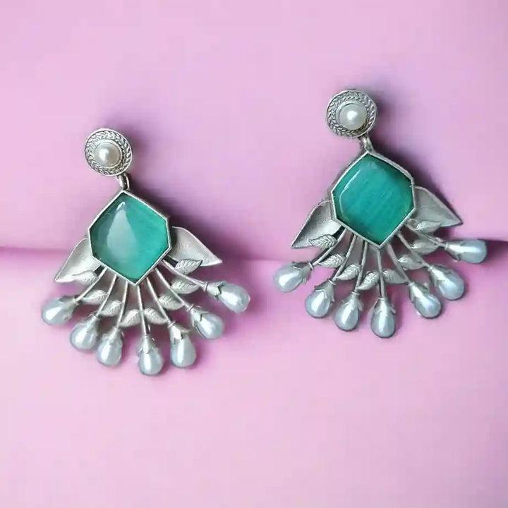 DIVYA SILVER REPLICA Dangler EARRINGS