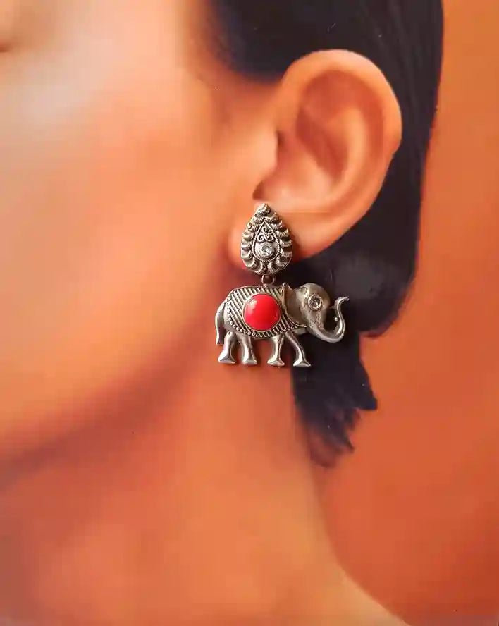 GAJA SILVER REPLICA EARRINGS [product_variant]- TelaNaari