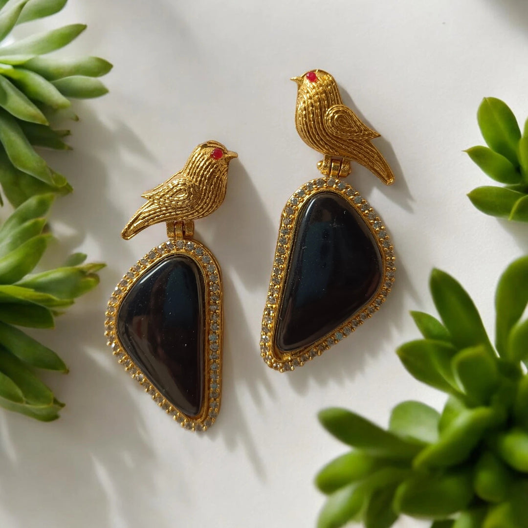 GOLD PLATED EARRINGS GAZALA [product_variant]- TelaNaari