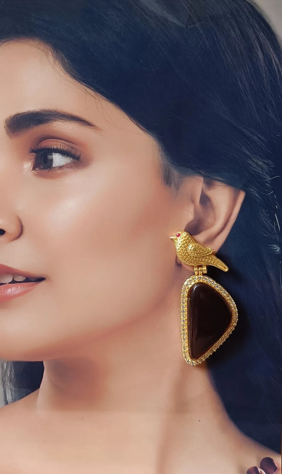 GOLD PLATED EARRINGS GAZALA