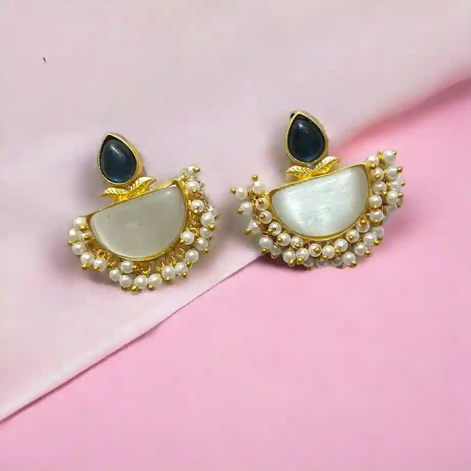 GOLD PLATED EARRINGS MEDHA [product_variant]- TelaNaari