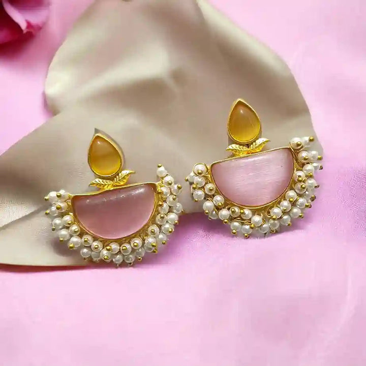 GOLD PLATED EARRINGS MEDHA [product_variant]- TelaNaari