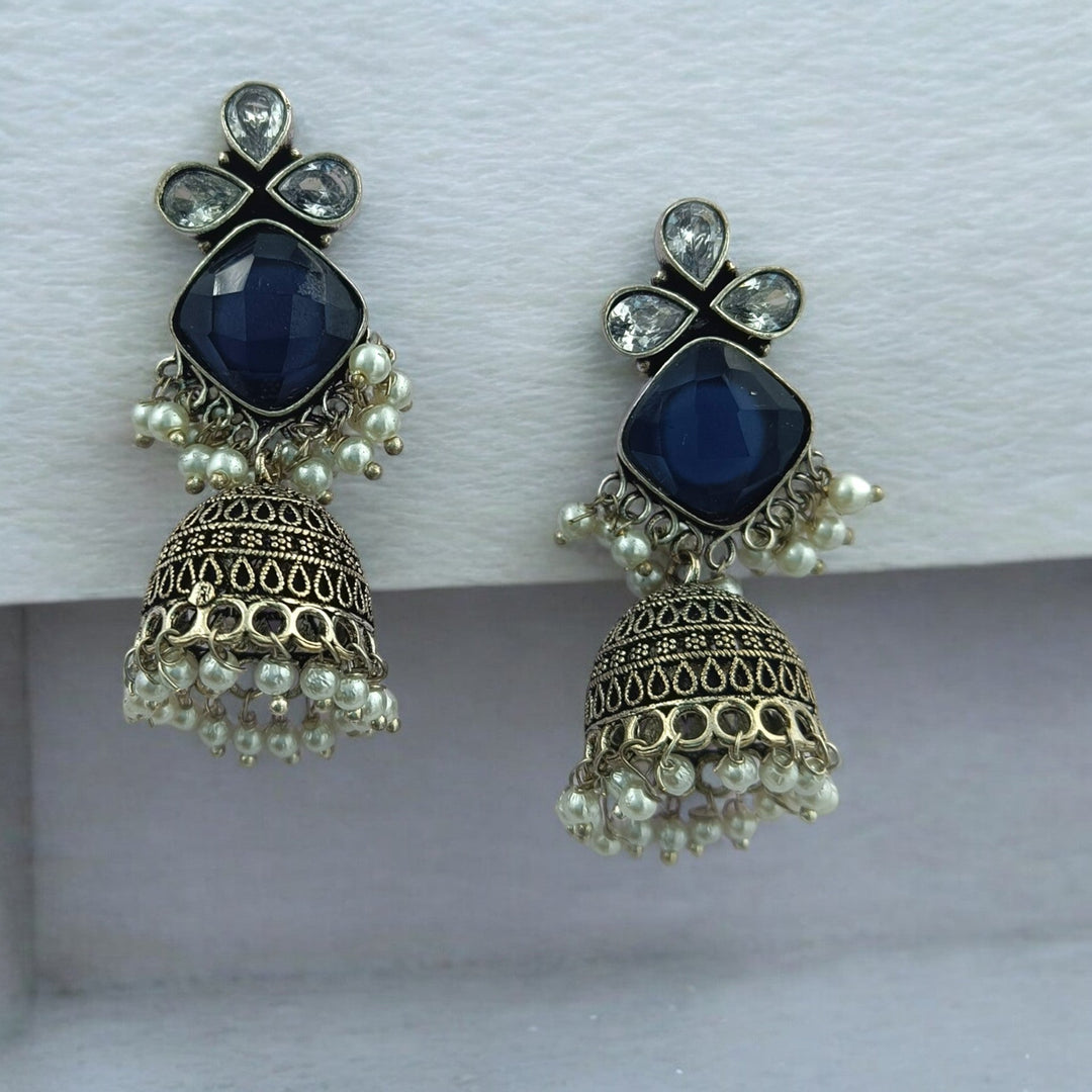 HRITIKA SILVER REPLICA Jhumki EARRINGS