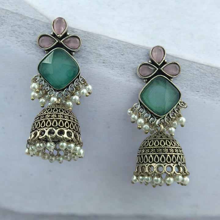 HRITIKA SILVER REPLICA Jhumki EARRINGS