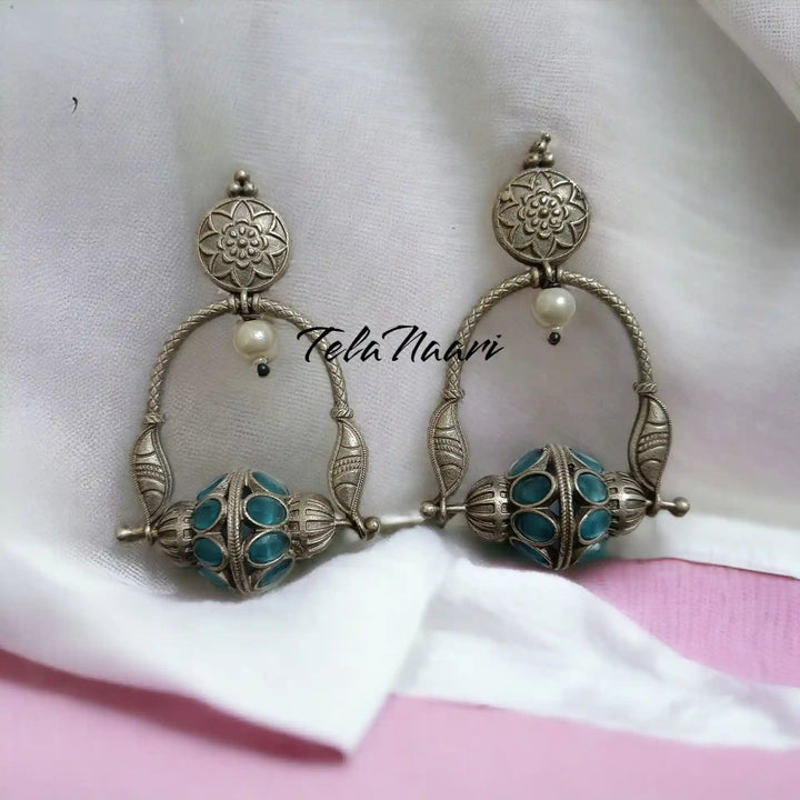 JYOTI SILVER REPLICA EARRINGS [product_variant]- TelaNaari