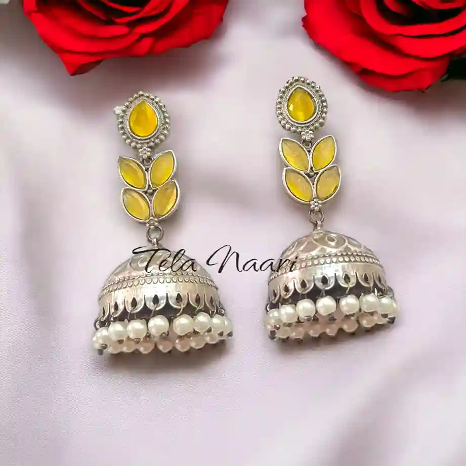 PARI SILVER LOOK ALIKE EARRINGS [product_variant]- TelaNaari