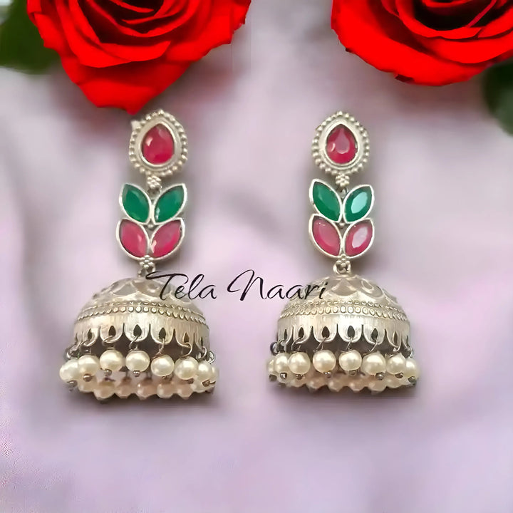 PARI SILVER LOOK ALIKE EARRINGS