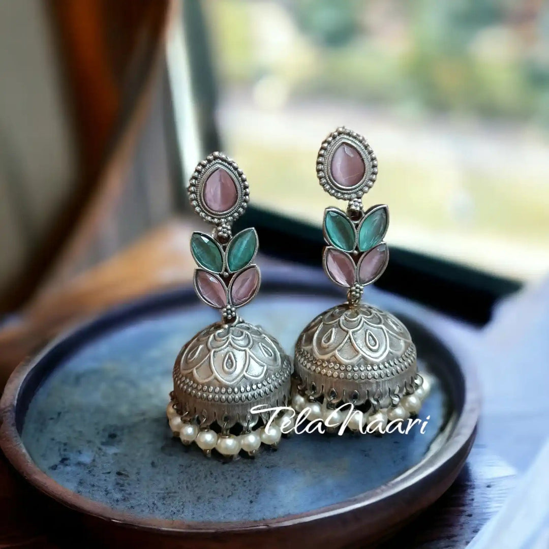 PARI SILVER LOOK ALIKE EARRINGS