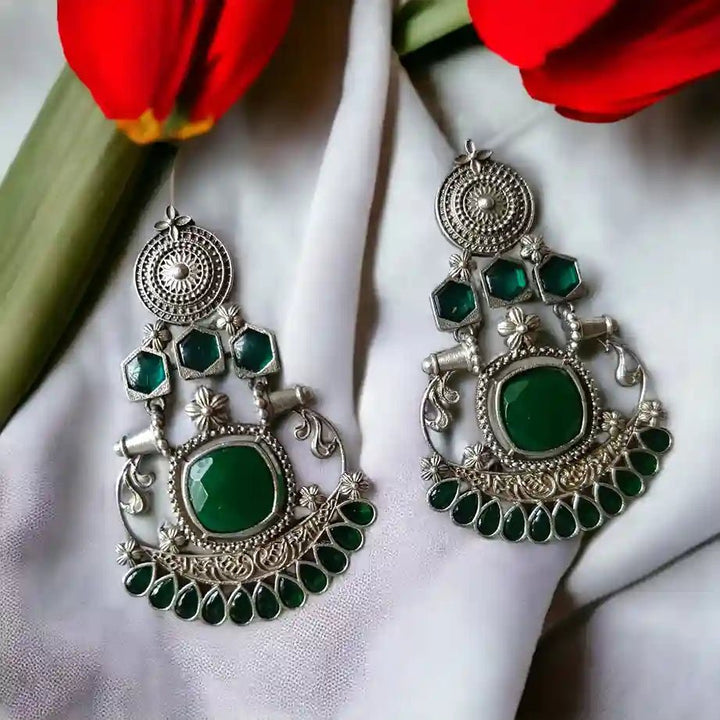 SHYLA SILVER OXIDISED EARRINGS [product_variant]- TelaNaari