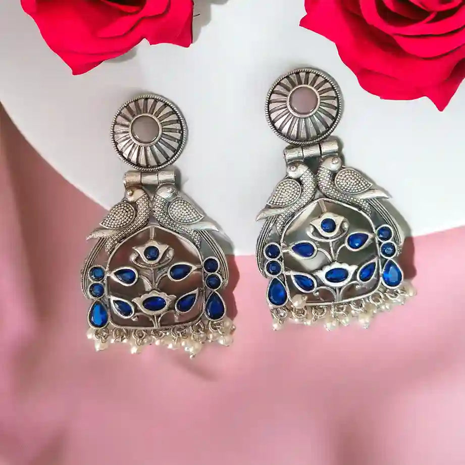 SILVER LOOK ALIKE EARRINGS AARIA