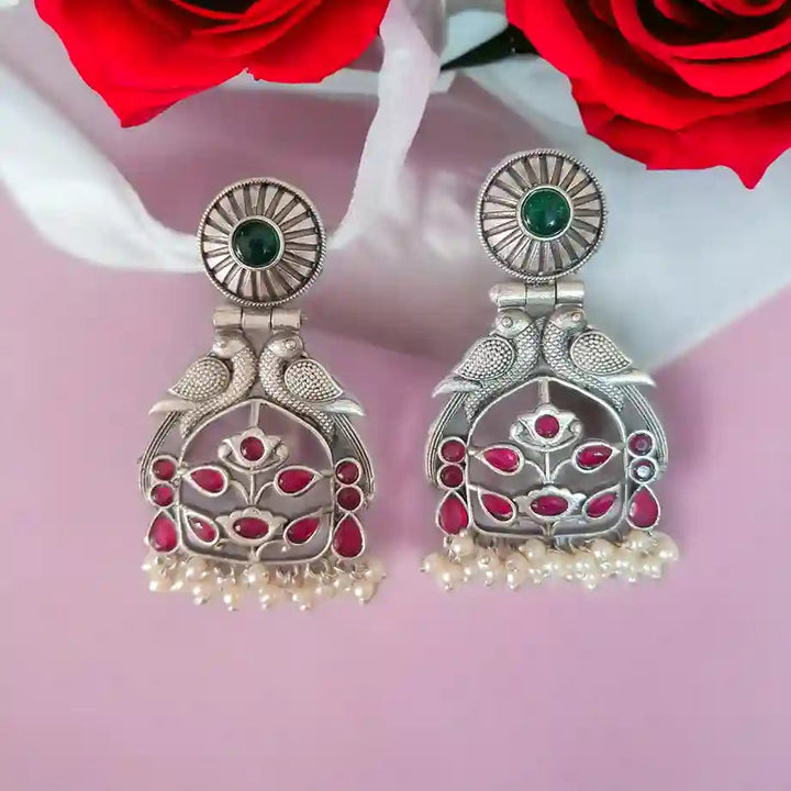 SILVER LOOK ALIKE EARRINGS AARIA