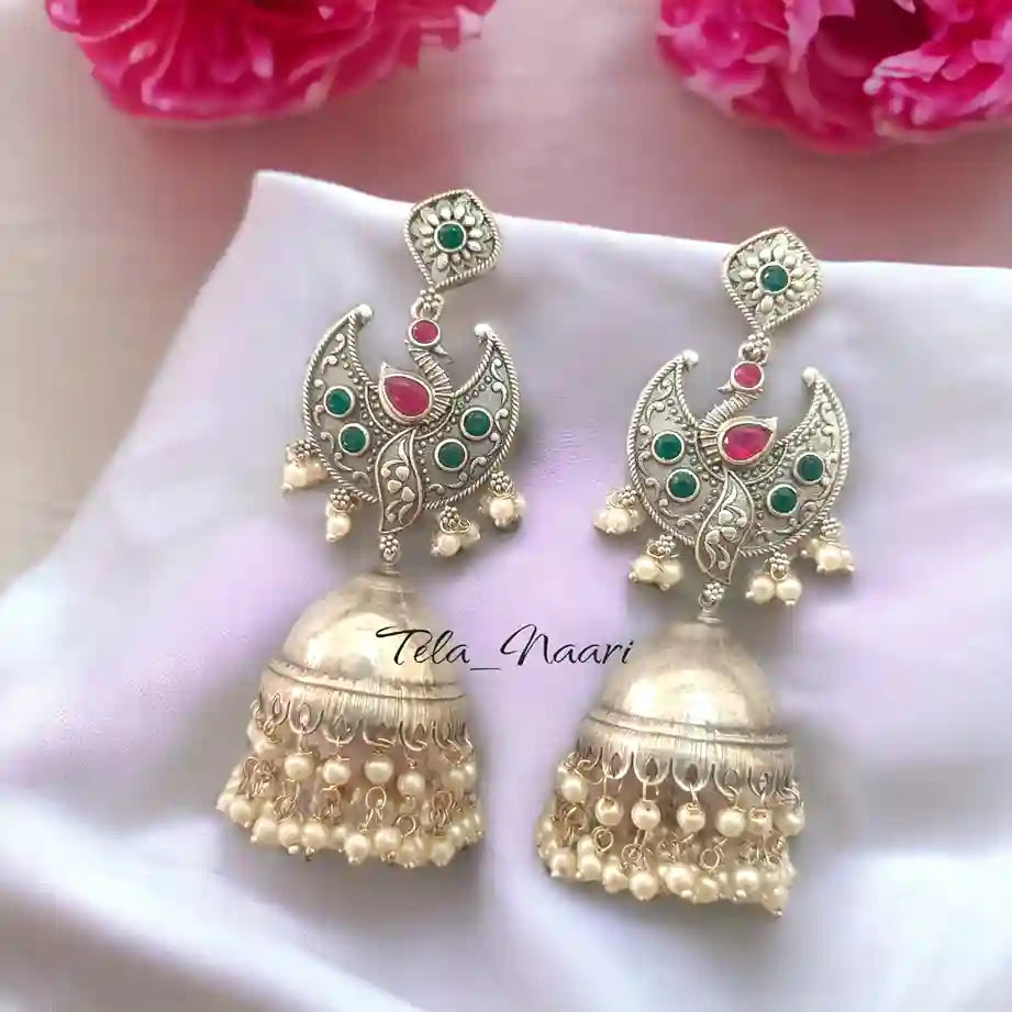 SILVER LOOK ALIKE EARRINGS ANAYA [product_variant]- TelaNaari