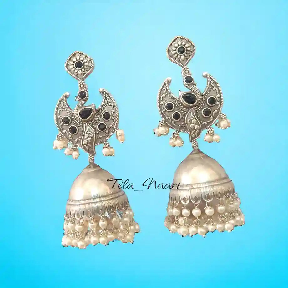 SILVER LOOK ALIKE EARRINGS ANAYA