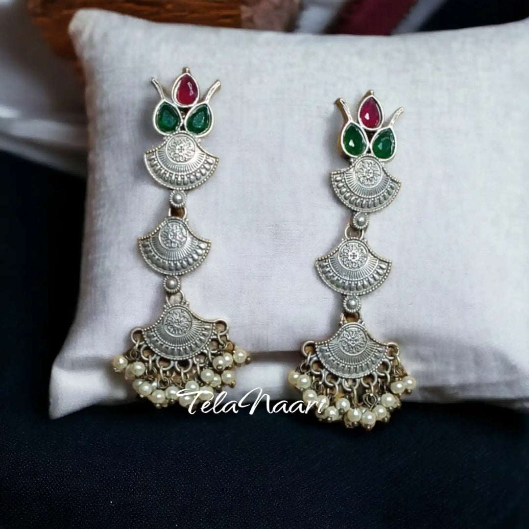 SILVER LOOK ALIKE EARRINGS ARU