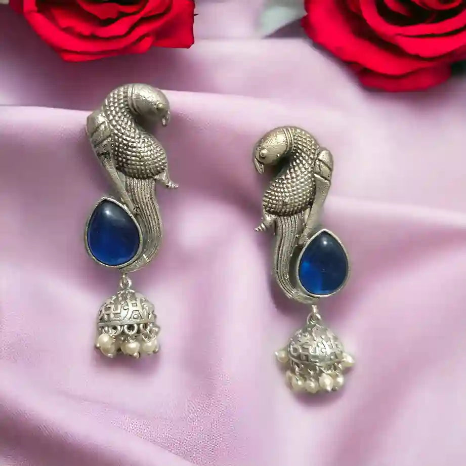 SILVER LOOK ALIKE EARRINGS BAHAR