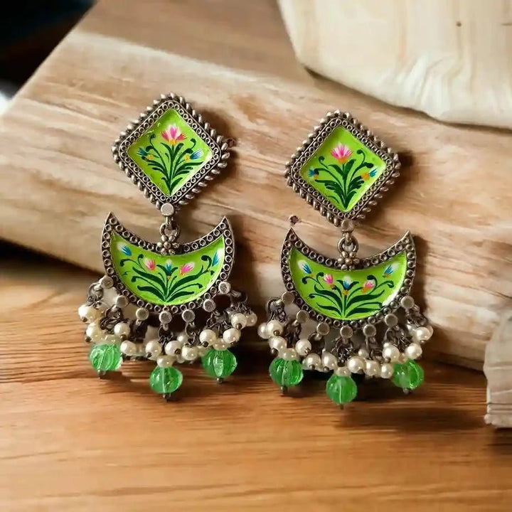 SILVER LOOK ALIKE EARRINGS BALSAM [product_variant]- TelaNaari