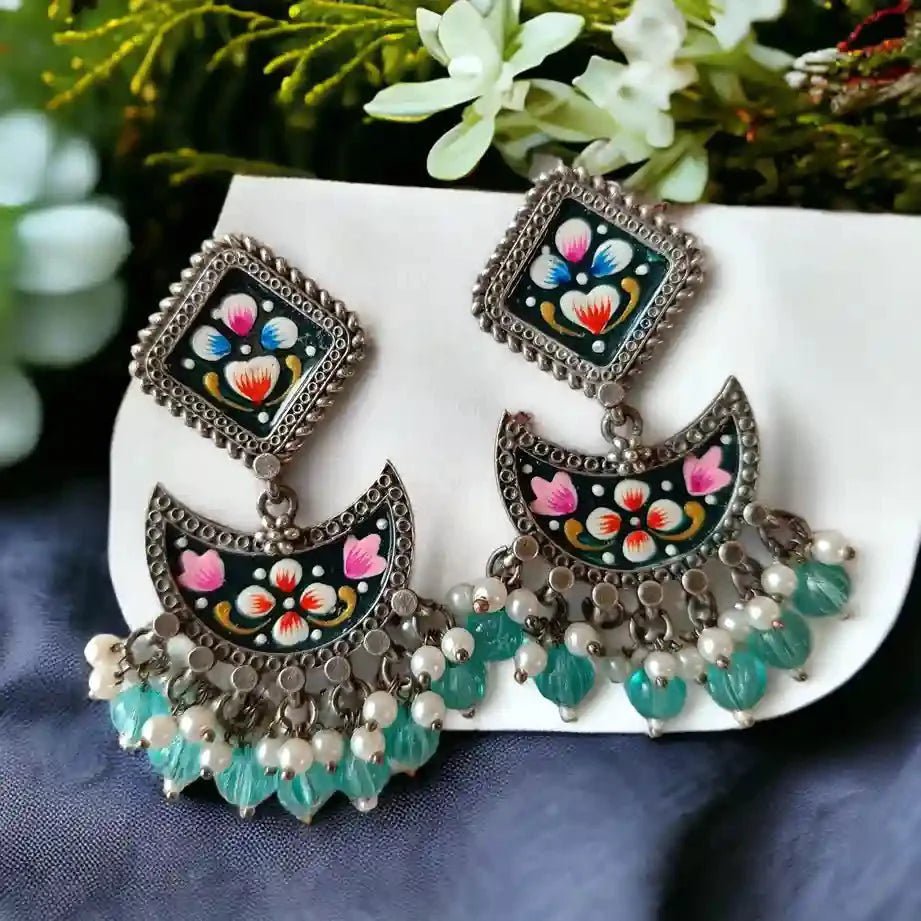 SILVER LOOK ALIKE EARRINGS BALSAM [product_variant]- TelaNaari