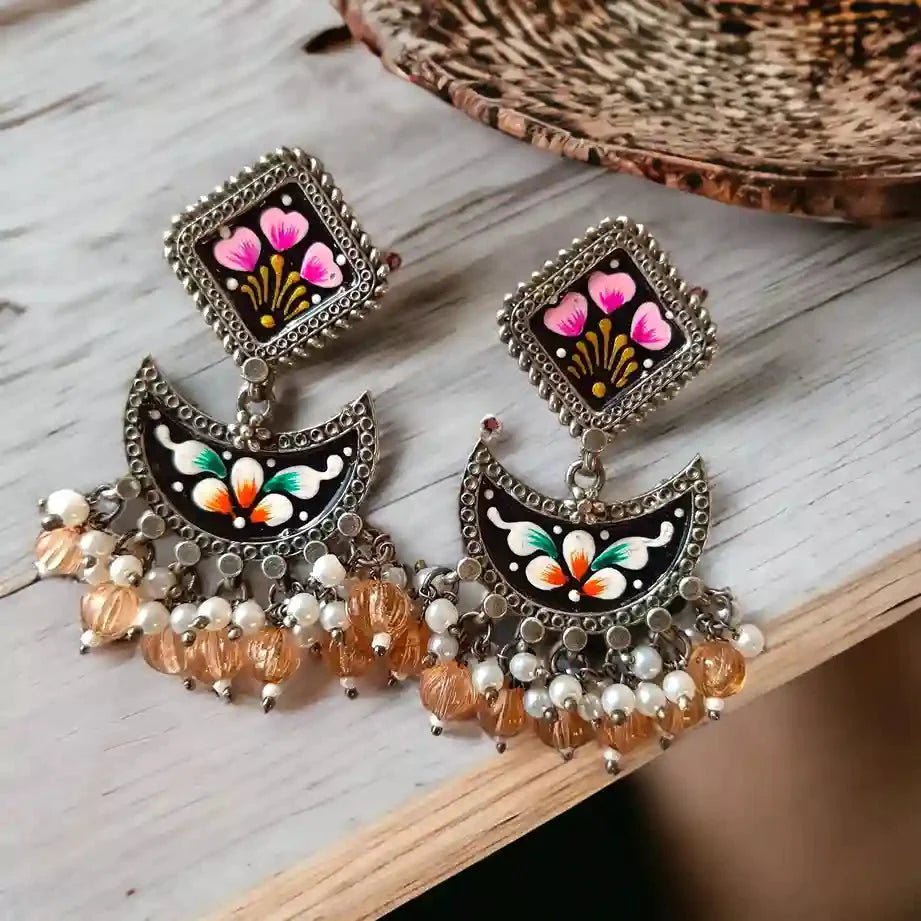 SILVER LOOK ALIKE EARRINGS BALSAM [product_variant]- TelaNaari