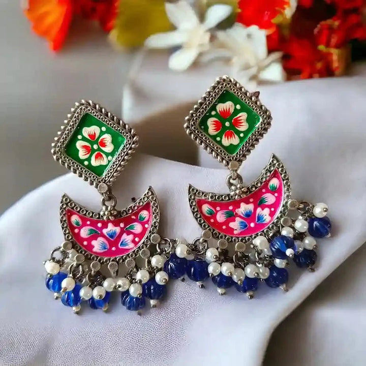 SILVER LOOK ALIKE EARRINGS BALSAM [product_variant]- TelaNaari