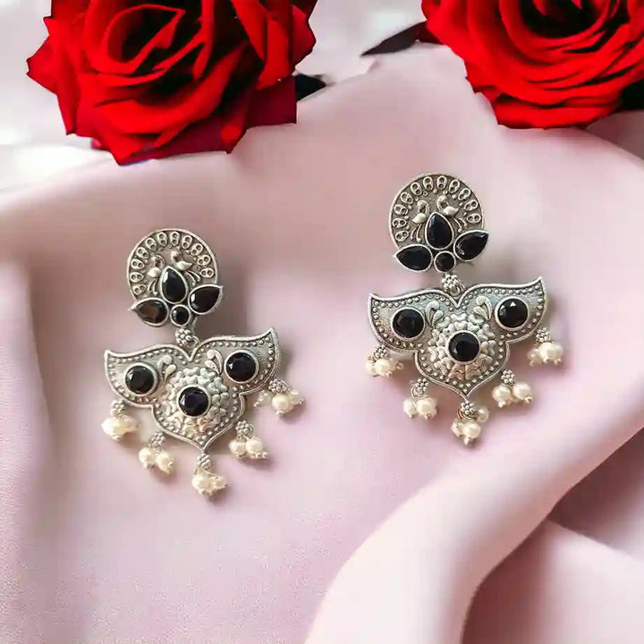 SILVER LOOK ALIKE EARRINGS BASHOBI