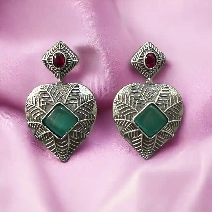 SILVER LOOK ALIKE EARRINGS CHARU