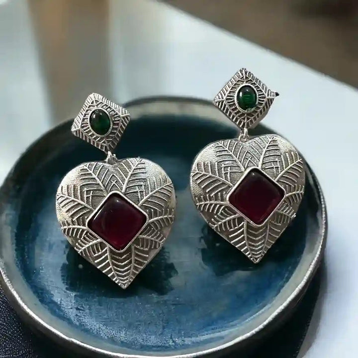 SILVER LOOK ALIKE EARRINGS CHARU