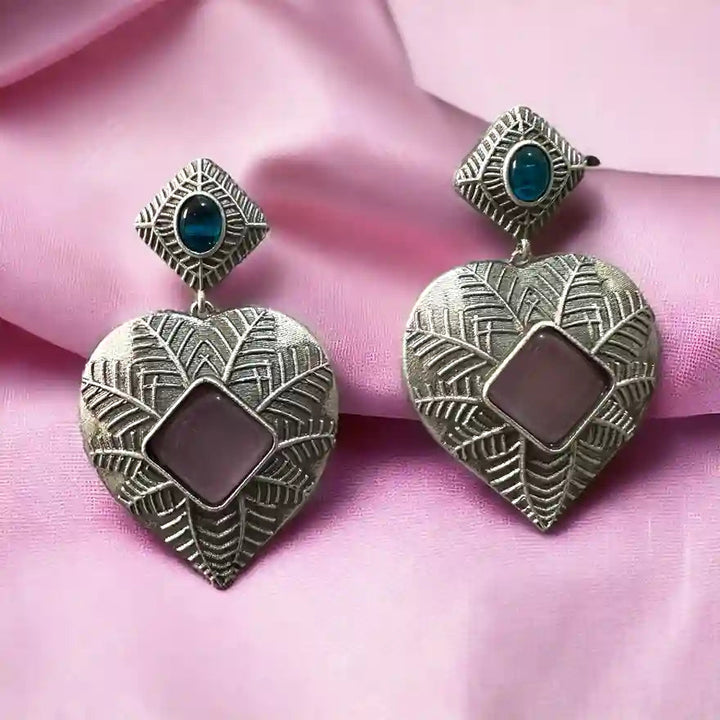 SILVER LOOK ALIKE EARRINGS CHARU