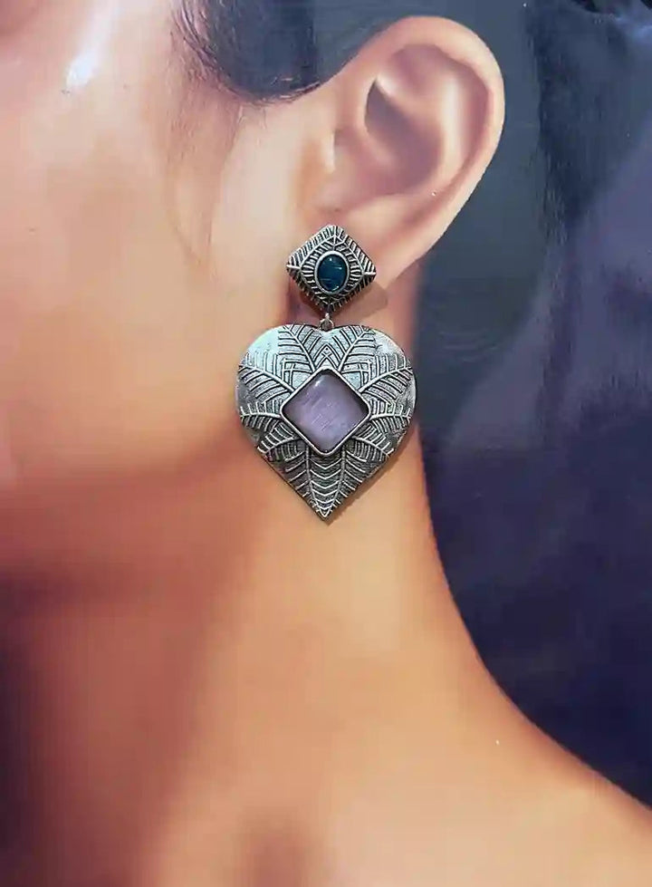 SILVER LOOK ALIKE EARRINGS CHARU