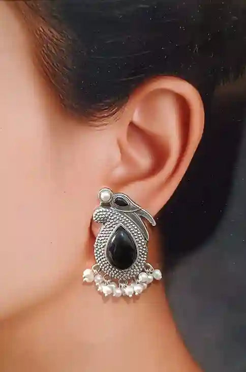 SILVER LOOK ALIKE EARRINGS GAURI