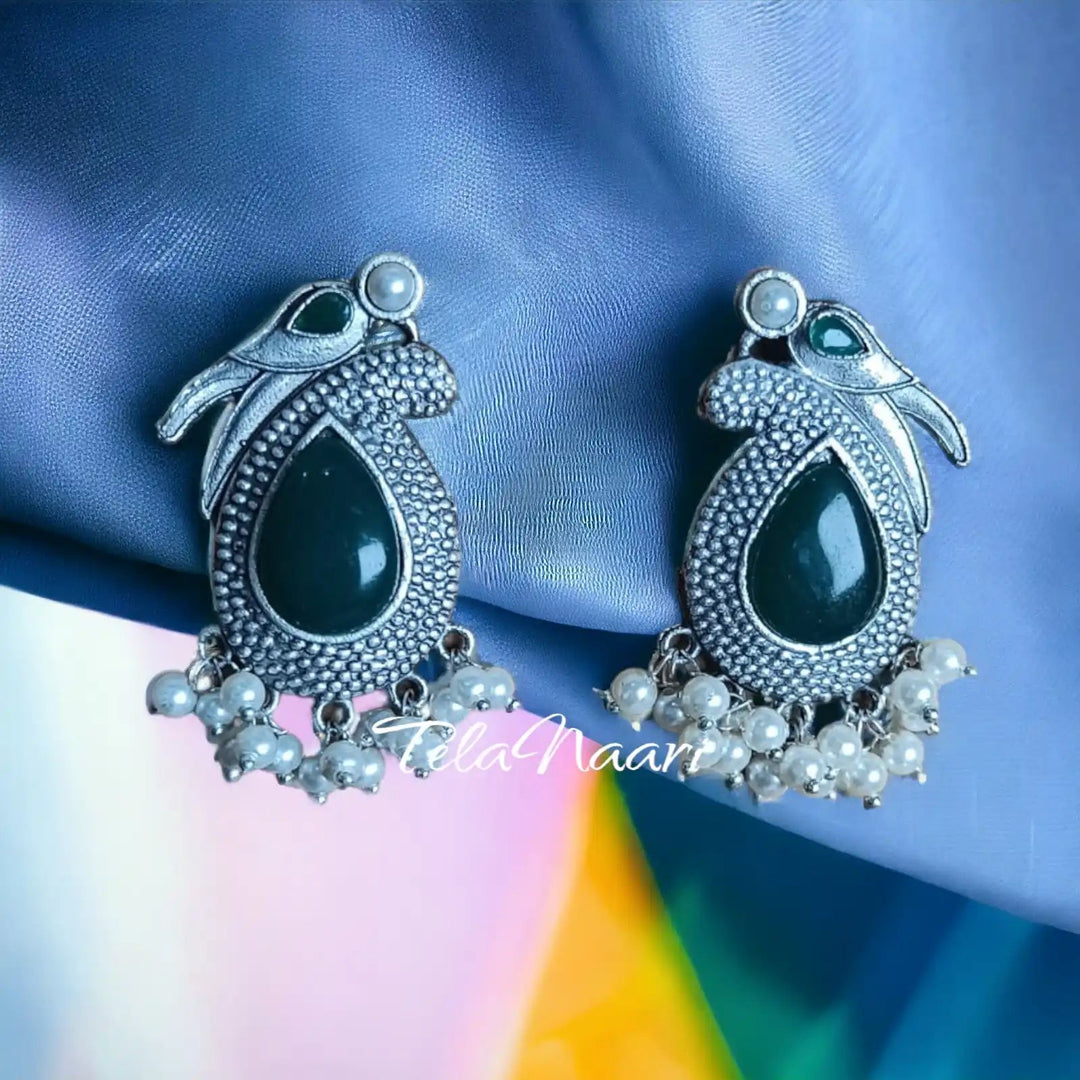 SILVER LOOK ALIKE EARRINGS GAURI