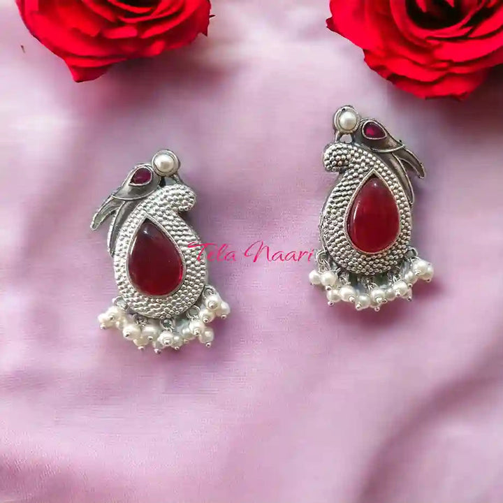 SILVER LOOK ALIKE EARRINGS GAURI