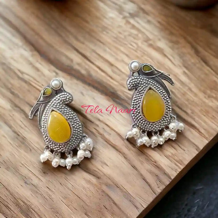 SILVER LOOK ALIKE EARRINGS GAURI