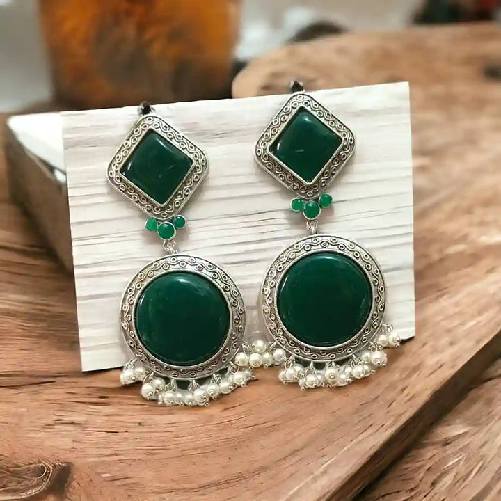 SILVER LOOK ALIKE EARRINGS HAMIYA