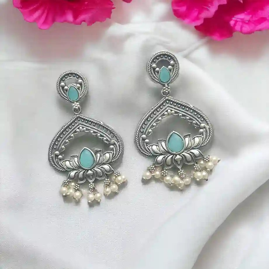 SILVER LOOK ALIKE EARRINGS MRINAL