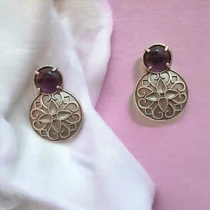 Silver Look Alike Earrings Neetu [product_variant]- TelaNaari